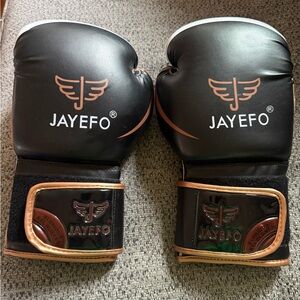 Men's Black and Copper Boxing Gloves